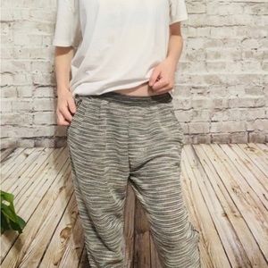 H&M slouchy black/white tweed joggers sweatpants